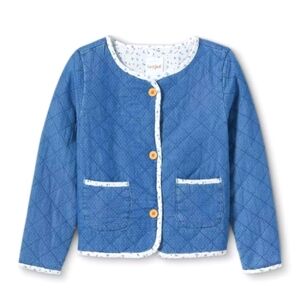 Cat & Jack Girls' Printed Layering Quilted Jacket